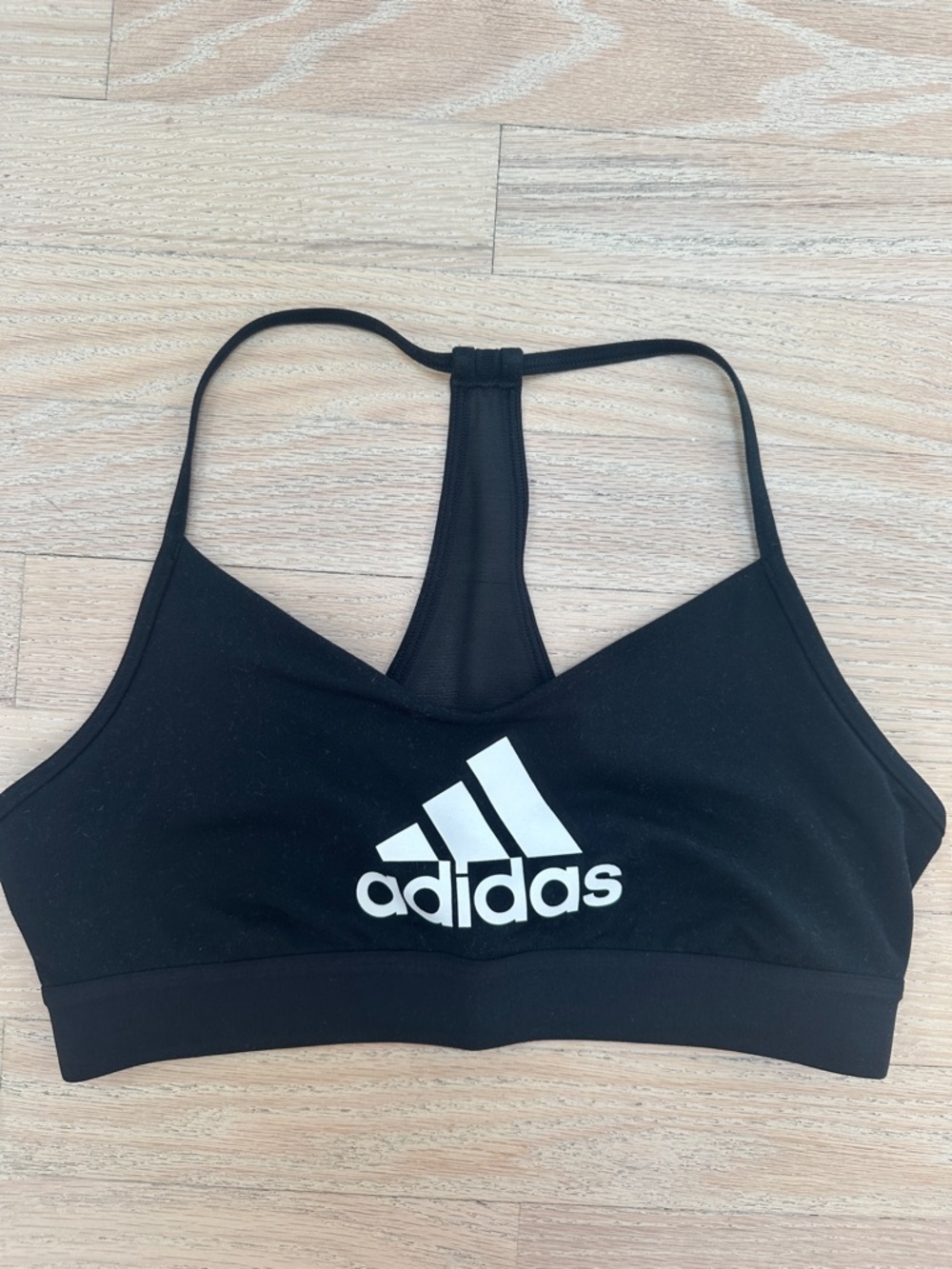 adidas Women's Black Logo workout bras - lot of 2 - white & black